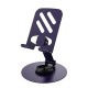Suport rotativ pentru telefon, Flippy, Complet Metalic, Pliabil, Design Modern pentru Desktop, Multifunctional, Compatibil cu Tableta, 10.5 x 9 x 9 cm, 80 g, Mov inchis