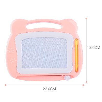 Tabla Magnetica pentru desen Flippy, Pix, forma dreptunghi, dimensiuni 23x17 cm, Dezvolta Creativitatea, cu picioare suport, Portocaliu