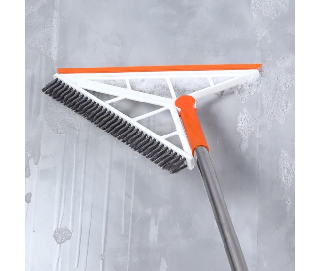Mop Multifunctional, Flippy, Portocaliu, cu Racleta din Silicon, Maner Telescopic, Curatarea Eficienta a Tuturor Suprafetelor