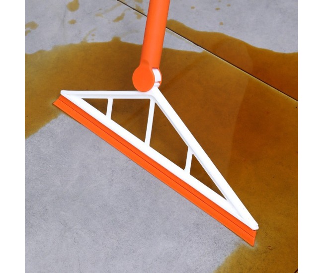 Mop Multifunctional, Flippy, Portocaliu, cu Racleta din Silicon, Maner Telescopic, Curatarea Eficienta a Tuturor Suprafetelor