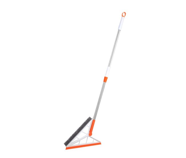 Mop Multifunctional, Flippy, Portocaliu, cu Racleta din Silicon, Maner Telescopic, Curatarea Eficienta a Tuturor Suprafetelor