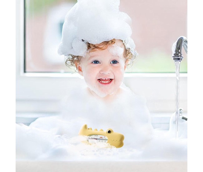 Termometru pentru Baie, Flippy, Plutitor, Rezistent la apa, Multifunctional, Model Crocodil, 2.7x6.5x3.7 cm, Galben Termometru pentru Baie, Flippy, Plutitor, Rezistent la apa, Multifunctional, Model Crocodil, 2.7x6.5x3.7 cm, Galben