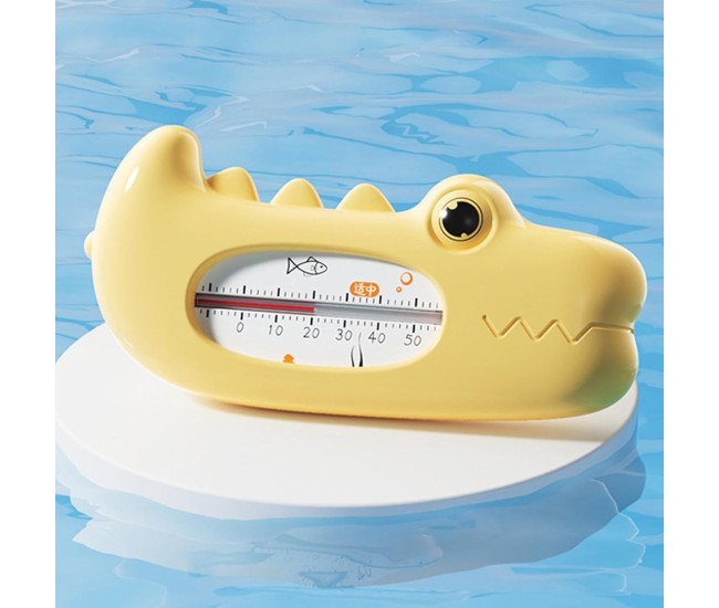 Termometru pentru Baie, Flippy, Plutitor, Rezistent la apa, Multifunctional, Model Crocodil, 2.7x6.5x3.7 cm, Galben Termometru pentru Baie, Flippy, Plutitor, Rezistent la apa, Multifunctional, Model Crocodil, 2.7x6.5x3.7 cm, Galben