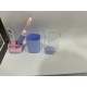 Cana Multifunctionala pentru Voiaj, Flippy, cu Functii de Depozitare si Suport Articole Igiena Dentara, 13 x 6.8 x 6 cm, Roz Mov