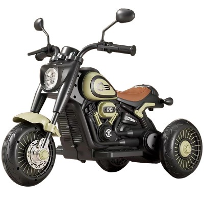 Tricicleta Electrica pentru Copii, Flippy, Tricicleta DUAL-DRIVE 380*2 Baterie 6V 4.5, Bluetooth, Telecomanda, Sistem Anti-Rasturnare, Sistem de Lumini si Sunet, 5+ Ani, 80 x 60 x 42 cm, Verde Negru