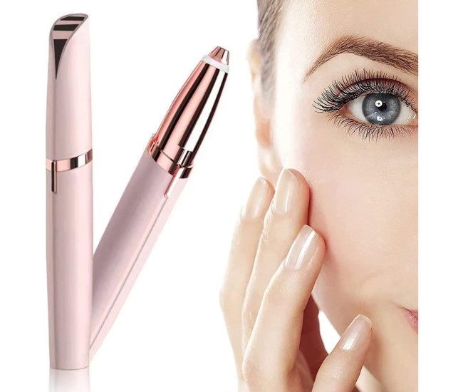 Trimmer Facial, Flippy, pentru Sprancene, Incarcare USB, 1.5 x 13 cm, din ABS, Roz Auriu Trimmer Facial, Flippy, pentru Sprancene, Incarcare USB, 1.5 x 13 cm, din ABS, Roz Auriu