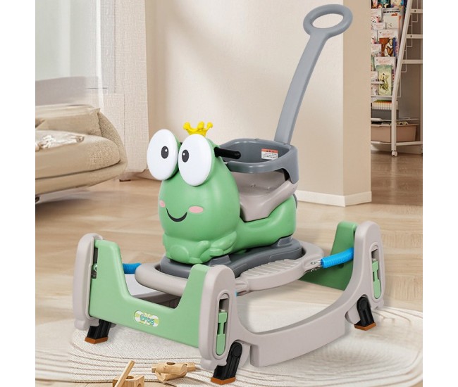 Masinuta Balansor Multifunctionala pentru Copii, Flippy, Model Cal Scooter de tip Masinuta Balansor, Varsta 1-3 ani, 93 x 80 x 58 cm, cu Maner, Verde