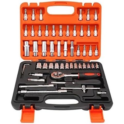 Trusa Chei Tubulare, Set 53 de Piese, Flippy, Surubelnita, Clichet, Tubulare, Imbus, Prelungitor, 27 x 20 x 5.5 cm, 1.5 kg, Cutie Rosu Trusa Chei Tubulare, Set 53 de Piese, Flippy, Surubelnita, Clichet, Tubulare, Imbus, Prelungitor, 27 x 20 x 5.5 cm, 1.5 kg, Cutie Rosu