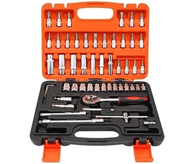 Trusa Chei Tubulare, Set 53 de Piese, Flippy, Surubelnita, Clichet, Tubulare, Imbus, Prelungitor, 27 x 20 x 5.5 cm, 1.5 kg, Cutie Rosu Trusa Chei Tubulare, Set 53 de Piese, Flippy, Surubelnita, Clichet, Tubulare, Imbus, Prelungitor, 27 x 20 x 5.5 cm, 1.5 kg, Cutie Rosu