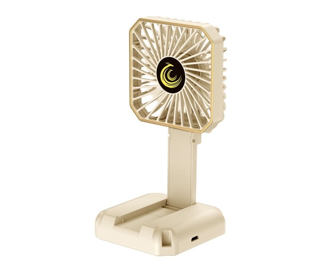 Ventilator Portabil, Flippy, de Gat, de Birou, Suport Telefon, 14 x 7 cm, Incarcare USB, din ABS, 3 Viteze, Bej Ventilator Portabil, Flippy, de Gat, de Birou, Suport Telefon, 14 x 7 cm, Incarcare USB, din ABS, 3 Viteze, Bej