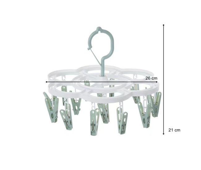 Uscator de Rufe Suspendat Flippy, cu 16 Carlige, Rotire 360 Grade, Mateiral Plastic, Usor de Depozitat, Multifunctional, 26 x 21 cm, Verde Uscator de Rufe Suspendat Flippy, cu 16 Carlige, Rotire 360 Grade, Mateiral Plastic, Usor de Depozitat, Multifunctional, 26 x 21 cm, Verde