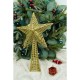 Varf decorativ de brad, Auriu, in forma de Stea, cu model decupat, din Plastic/Metal, 18 cm x 26 cm, Interior/Exterior, Flippy Varf decorativ de brad, Auriu, in forma de Stea, cu model decupat, din Plastic/Metal, 18 cm x 26 cm, Interior/Exterior, Flippy