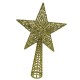 Varf decorativ de brad, Auriu, in forma de Stea, cu model decupat, din Plastic/Metal, 18 cm x 26 cm, Interior/Exterior, Flippy Varf decorativ de brad, Auriu, in forma de Stea, cu model decupat, din Plastic/Metal, 18 cm x 26 cm, Interior/Exterior, Flippy