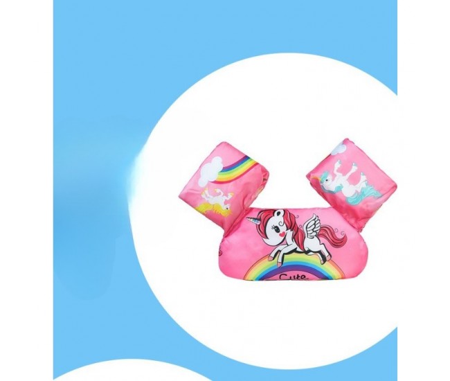 Vesta de salvare pentru copii cu aripioare de inot, Flippy, Roz, Model unicorn Vesta de salvare pentru copii cu aripioare de inot, Flippy, Roz, Model unicorn