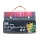Set markere cu doua capete, penita moale, pentru pictura in acuarela, pe baza de apa, 72 culori, pentru desen anime, set 100 culori Set markere cu doua capete, penita moale, pentru pictura in acuarela, pe baza de apa, 72 culori, pentru desen anime, set 100 culori