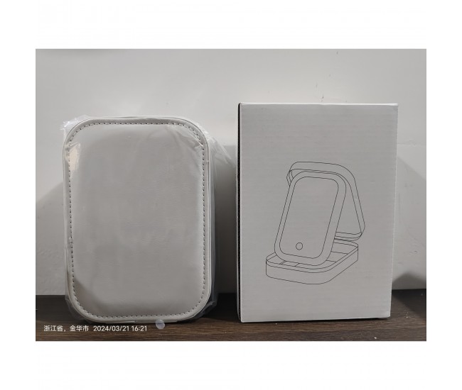 Portfard, Flippy, Geanta Cosmetice, cu Oglinda LED, 3 Moduri de Lumina, Incarcare USB, Baterie 1200 mAh, pentru Organizarea Cosmeticelor, 4 Compartimente, Imitatie Piele, Alb, 16.5x11.5x6 cm Portfard, Flippy, Geanta Cosmetice, cu Oglinda LED, 3 Moduri de Lumina, Incarcare USB, Baterie 1200 mAh, pentru Organizarea Cosmeticelor, 4 Compartimente, Imitatie Piele, Alb, 16.5x11.5x6 cm