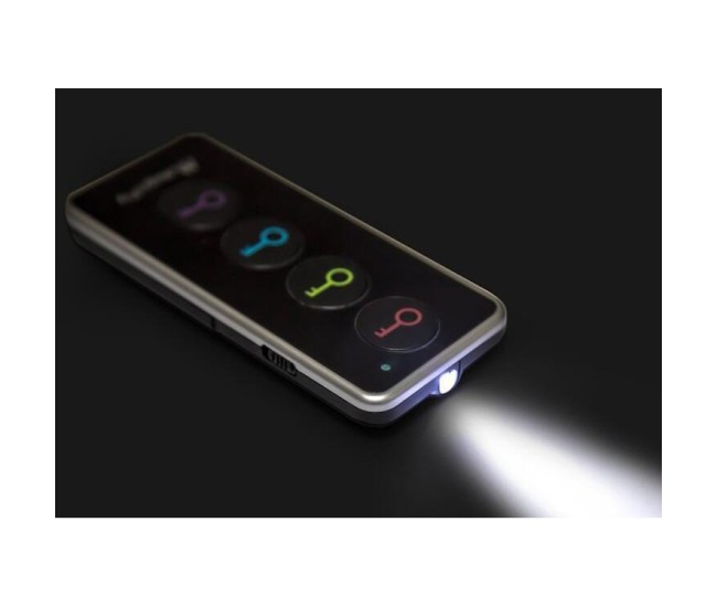 Dispozitiv Anti-Pierdere, Flippy, 4 Receptoare cu Telecomanda, 120 (dB), Emitator cu Lanterna, Multicolor Dispozitiv Anti-Pierdere, Flippy, 4 Receptoare cu Telecomanda, 120 (dB), Emitator cu Lanterna, Multicolor