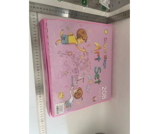 Set Complet pentru Desen si Pictura, Flippy, 208 Piese, Creioane, Markere, Acuarele cu Apa si Ulei, Pixuri, Hartie de Desen, Radiera, Ascutitoare, Radiera, Suport pentru Planse, Roz, Cutie Mica, English Set Complet pentru Desen si Pictura, Flippy, 208 Piese, Creioane, Markere, Acuarele cu Apa si Ulei, Pixuri, Hartie de Desen, Radiera, Ascutitoare, Radiera, Suport pentru Planse, Roz, Cutie Mica, English