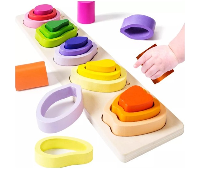 Jucarie Montessori din Lemn, Flippy, Tip Puzzle, cu 5 Forme Asimetrice, 15 Piese, Model Fructe, Educativa, Interactiva, Creativa, Materiale Non Toxice, +2 Ani, 29x6.5 cm, Multicolor Jucarie Montessori din Lemn, Flippy, Tip Puzzle, cu 5 Forme Asimetrice, 15 Piese, Model Fructe, Educativa, Interactiva, Creativa, Materiale Non Toxice, +2 Ani, 29x6.5 cm, Multicolor