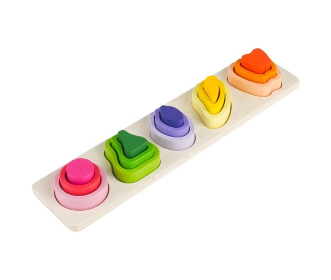 Jucarie Montessori din Lemn, Flippy, Tip Puzzle, cu 5 Forme Asimetrice, 15 Piese, Model Fructe, Educativa, Interactiva, Creativa, Materiale Non Toxice, +2 Ani, 29x6.5 cm, Multicolor Jucarie Montessori din Lemn, Flippy, Tip Puzzle, cu 5 Forme Asimetrice, 15 Piese, Model Fructe, Educativa, Interactiva, Creativa, Materiale Non Toxice, +2 Ani, 29x6.5 cm, Multicolor