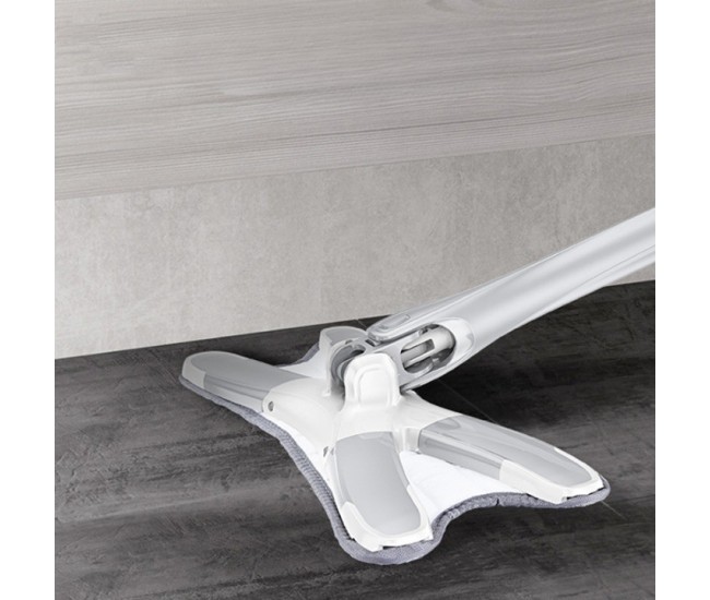 Mop Plat, Flippy, cu Sistem de Stoarcere, 2 Lavete Incluse, Lungime Telescopica 140 cm, Argintiu Mop Plat, Flippy, cu Sistem de Stoarcere, 2 Lavete Incluse, Lungime Telescopica 140 cm, Argintiu