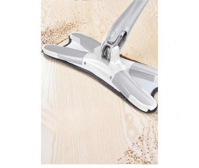 Rezerva Mop Plat, Flippy, din Fibre Superfine, Lavabila, 15 x 38 cm, Argintiu Rezerva Mop Plat, Flippy, din Fibre Superfine, Lavabila, 15 x 38 cm, Argintiu