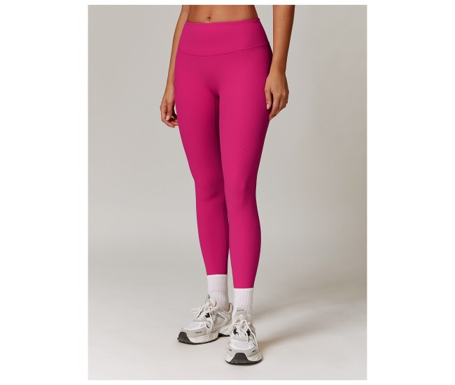 Pantaloni de Fitness/Yoga, Flippy, pentru Femei, Material Elastic, Spandex, Talie Inalta, Roz, Marime M