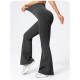 Pantaloni Sport de Dama, Flippy, pentru Yoga, Talie Inalta, Evazati, Tricotati, Negru, Marime L