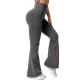 Pantaloni Sport de Dama, Flippy, pentru Yoga, Talie Inalta, Evazati, Tricotati, Gri Inchis, Marime XL Pantaloni Sport de Dama, Flippy, pentru Yoga, Talie Inalta, Evazati, Tricotati, Gri Inchis, Marime XL