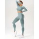 Costum Sport de Dama, Flippy, pentru Yoga, Talie Inalta, Top Scurt, Elastic, Verde Menta, Marime S Costum Sport de Dama, Flippy, pentru Yoga, Talie Inalta, Top Scurt, Elastic, Verde Menta, Marime S