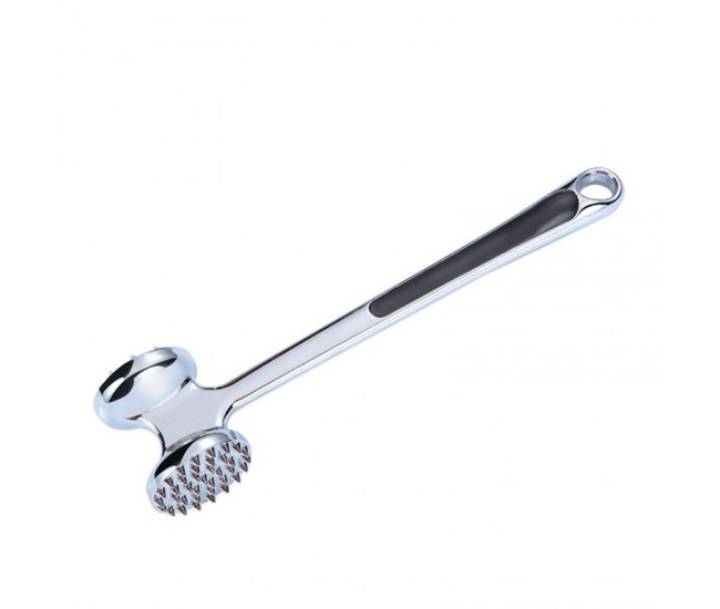 Ciocan pentru snitele si carne Flippy, din aliaj de zinc, maner antialunecare, doua capete, 22 cm, argintiu Ciocan pentru snitele si carne Flippy, din aliaj de zinc, maner antialunecare, doua capete, 22 cm, argintiu
