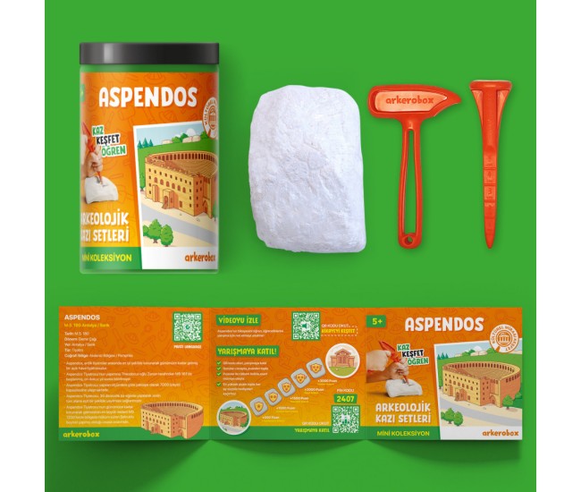 Arkerobox - mini set arheologic educational si puzzle 3d, aspendos Arkerobox - mini set arheologic educational si puzzle 3d, aspendos