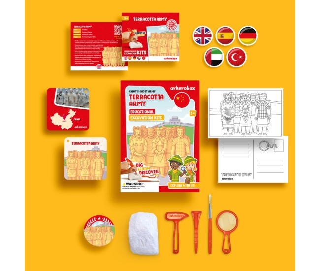 Arkerobox - set arheologic educational si puzzle 3d, armata de teracota Arkerobox - set arheologic educational si puzzle 3d, armata de teracota