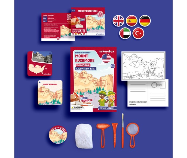 Arkerobox - set arheologic educational si puzzle 3d, mount rushmore Arkerobox - set arheologic educational si puzzle 3d, mount rushmore