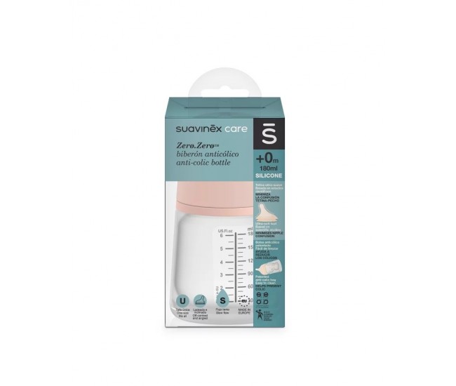 Biberon cu debit lent zero zero 180 ml suavinex