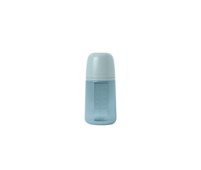 Biberon din silicon, 240ml, colour essence sx pro debit mediu, albastru Biberon din silicon, 240ml, colour essence sx pro debit mediu, albastru