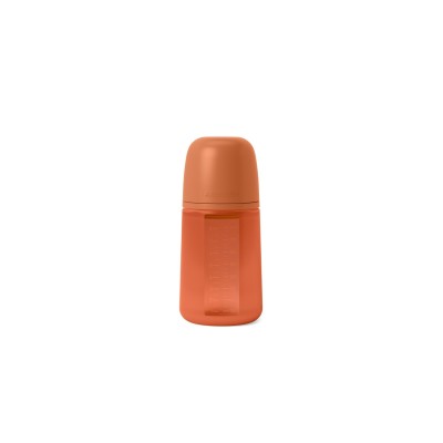 Biberon din silicon, 240ml, colour essence sx pro debit mediu, rosu
