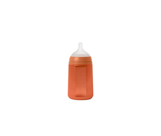 Biberon din silicon, 240ml, colour essence sx pro debit mediu, rosu Biberon din silicon, 240ml, colour essence sx pro debit mediu, rosu