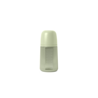 Biberon din silicon, 240ml, colour essence sx pro debit mediu, verde