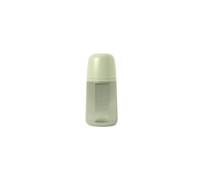 Biberon din silicon, 240ml, colour essence sx pro debit mediu, verde Biberon din silicon, 240ml, colour essence sx pro debit mediu, verde
