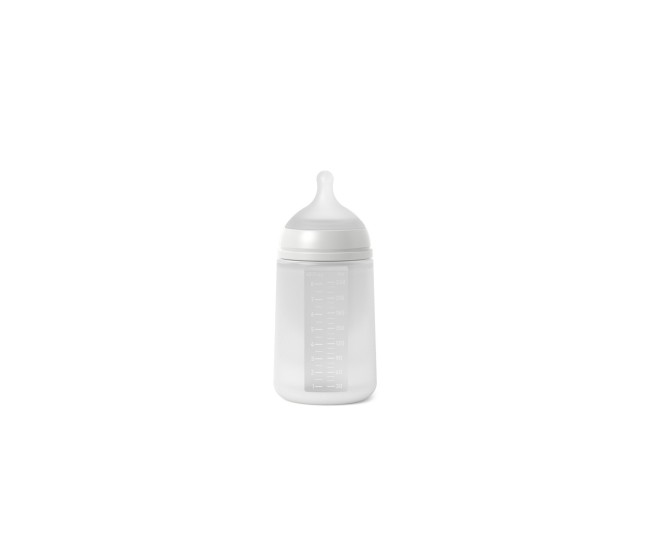 Biberon din silicon, 240ml, colour essence sx pro debit mediu, transparent Biberon din silicon, 240ml, colour essence sx pro debit mediu, transparent