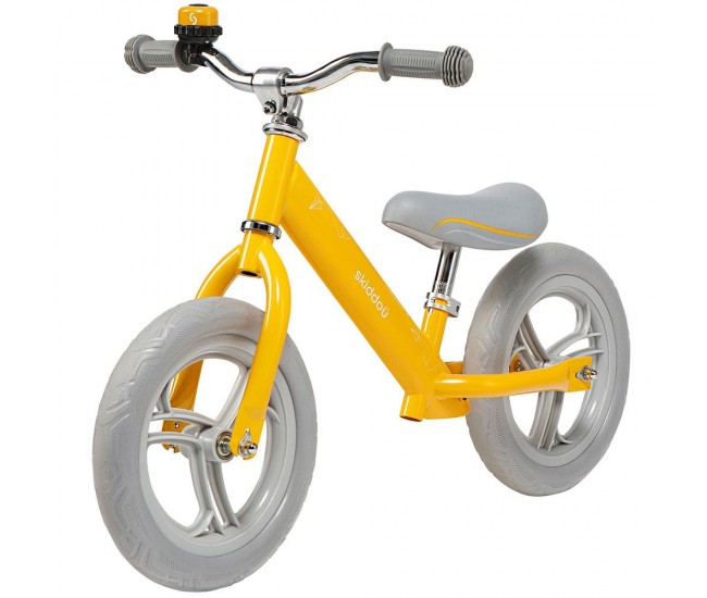 Bicicleta fara pedale nils, skiddou, galben Bicicleta fara pedale nils, skiddou, galben