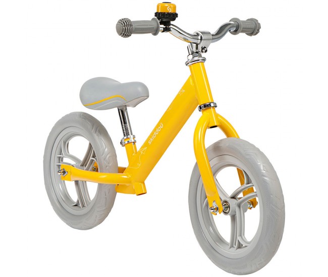 Bicicleta fara pedale nils, skiddou, galben Bicicleta fara pedale nils, skiddou, galben