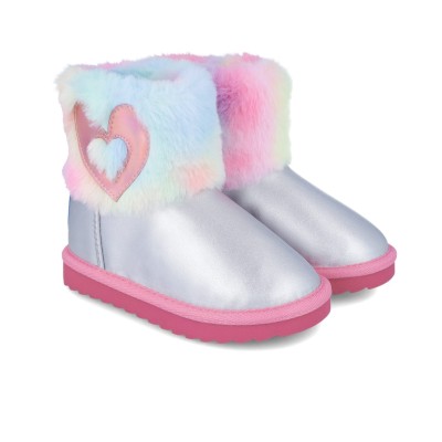 Cizmulite pentru fetite inimioara, agatha ruiz de la prada, argintiu (marime: 29 (18,2-18,7 cm))