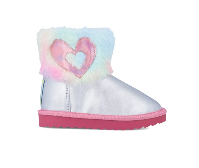 Cizmulite pentru fetite inimioara, agatha ruiz de la prada, argintiu (marime: 29 (18,2-18,7 cm))