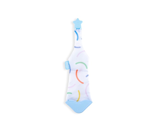 Cravata bebelusi cu accesoriu de dentitie babyjem, bleu Cravata bebelusi cu accesoriu de dentitie babyjem, bleu