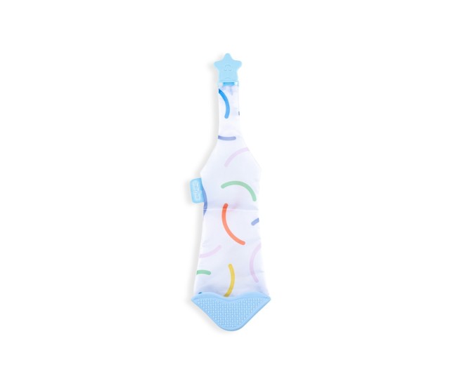 Cravata bebelusi cu accesoriu de dentitie babyjem, bleu Cravata bebelusi cu accesoriu de dentitie babyjem, bleu
