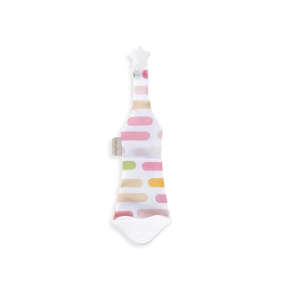 Cravata bebelusi cu accesoriu de dentitie babyjem, roz