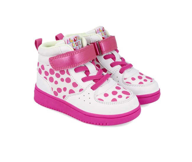 Ghetute pentru fetite cu buline, agatha ruiz de la prada, alb (marime: 25 (15,5-16,1 cm))