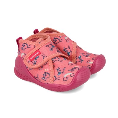 Incaltaminte de interior biomecanics 251143-b zapatilla estampada, corai (marime: 18 (10,8-11,5 cm))